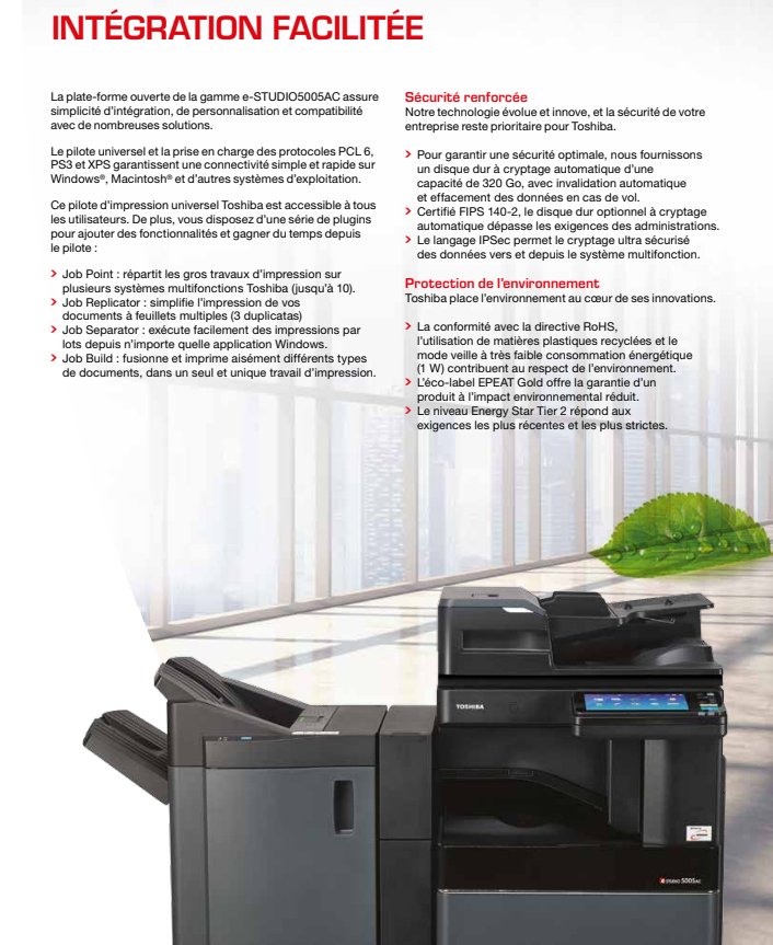 TOSHIBA e-STUDIO 2505 AC - KERA FRANCE TOSHIBA e-STUDIO 2505 AC - KERA FRANCE